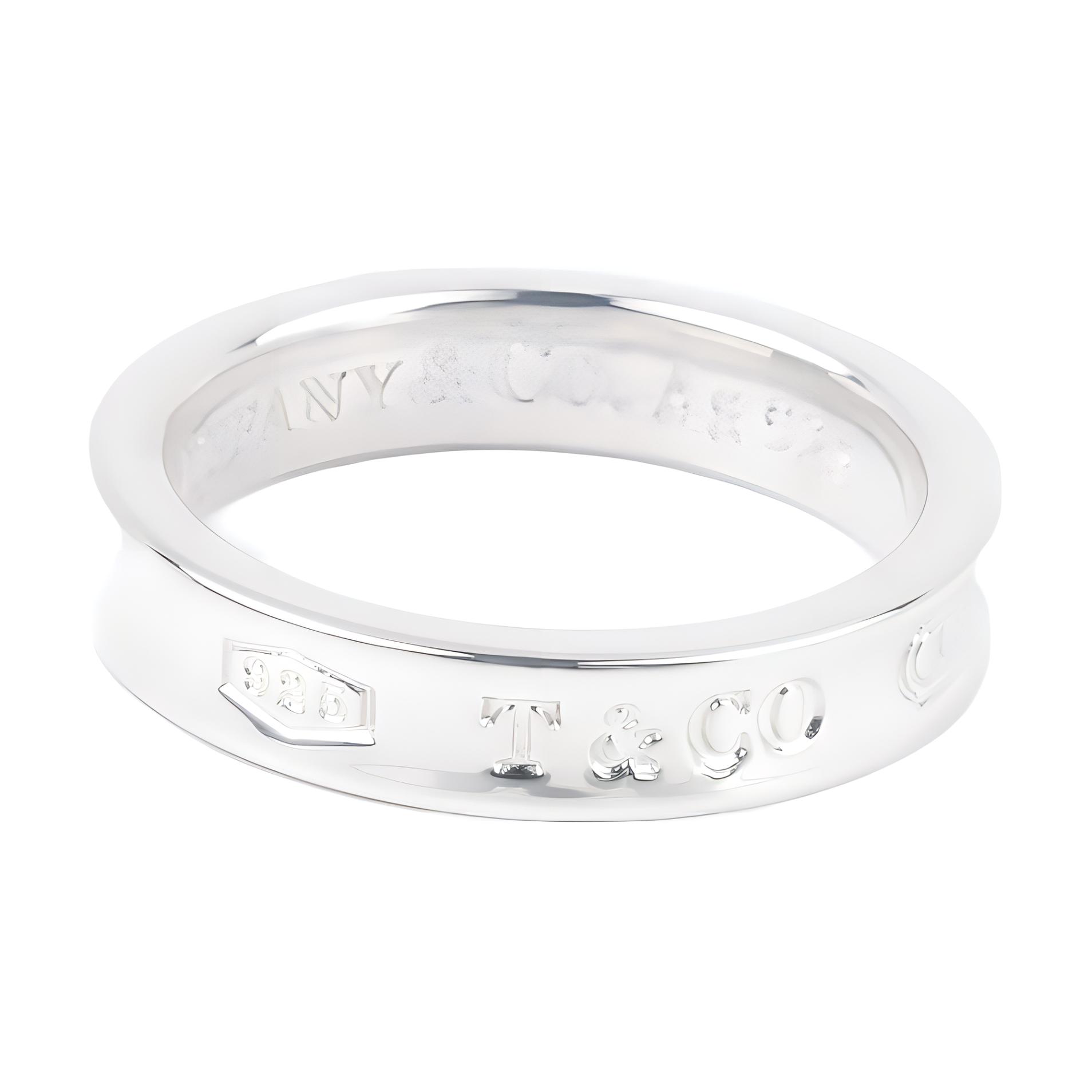 (Women) TIFFANY & CO. 1837 Narrow Band Ring 925 Silver  Ring Silver Color GRP01703