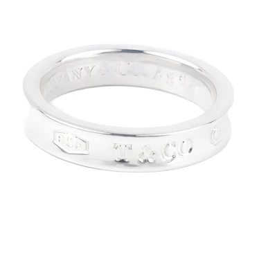 (Women) TIFFANY & CO. 1837 Narrow Band Ring 925 Silver Ring Silver Color GRP01703