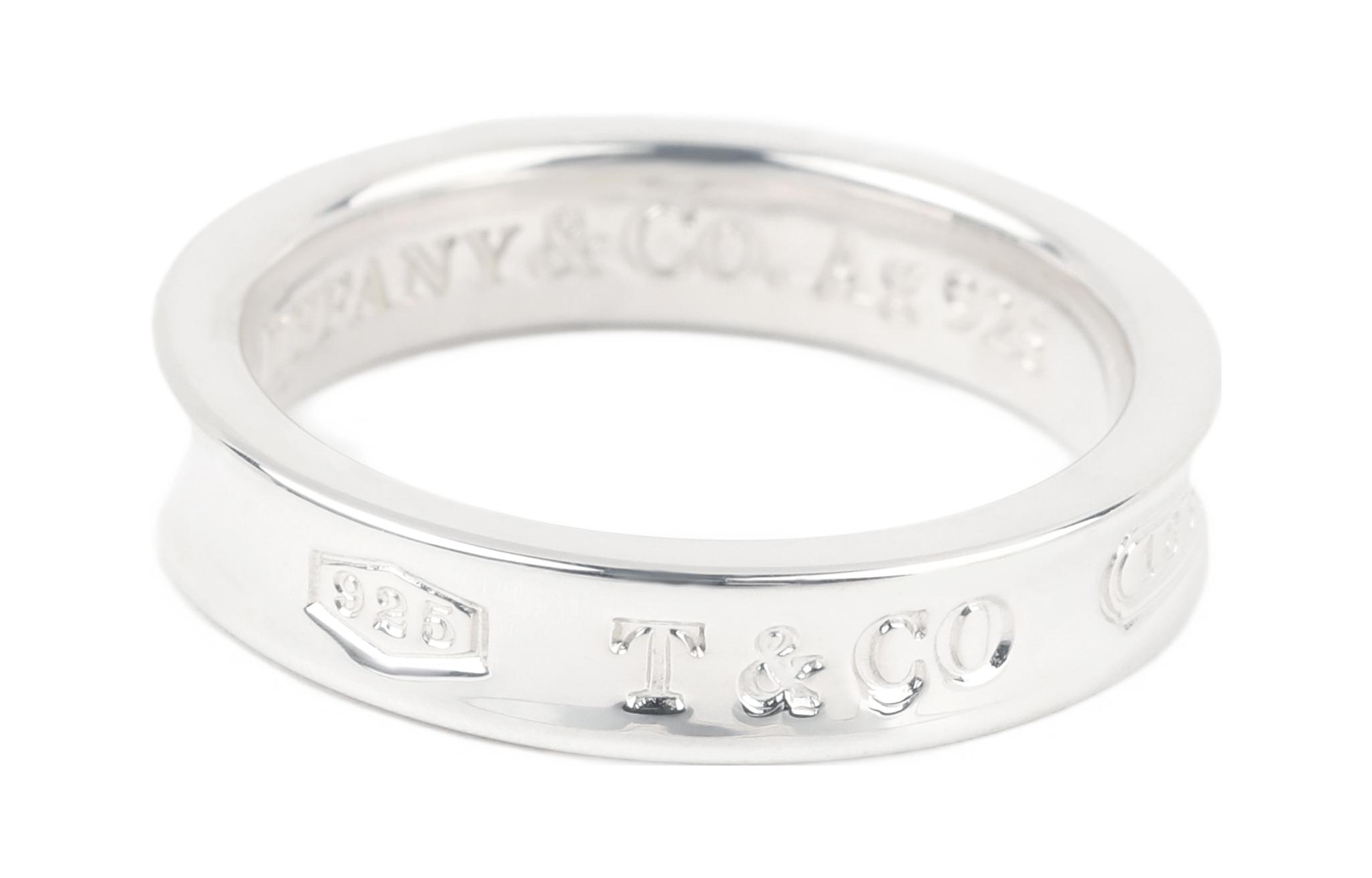 Order (W) 蒂芙尼1837窄版银戒指 925纯银 银色戒指 GRP01703