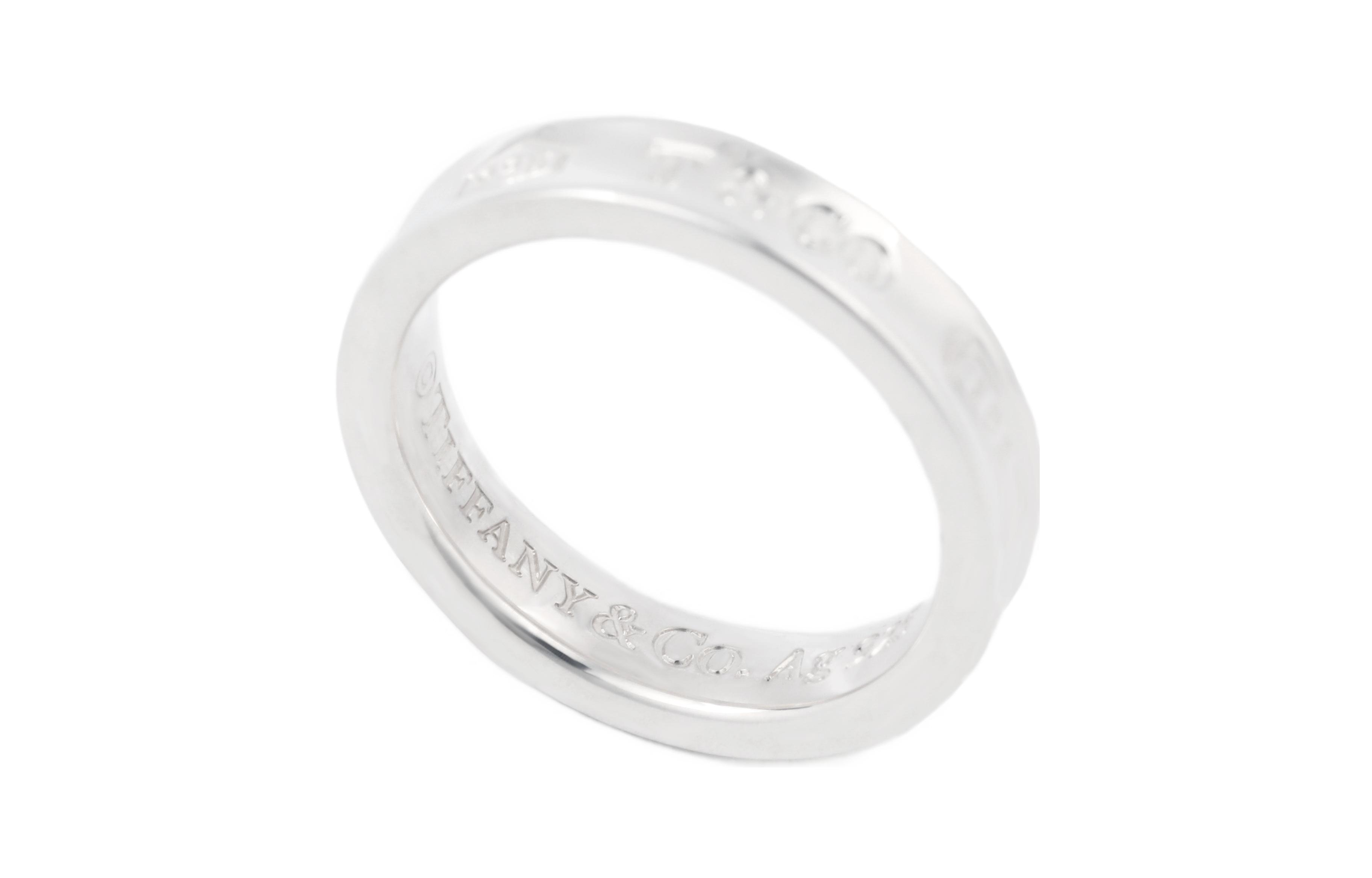 Lookbook (W) 蒂芙尼1837窄版银戒指 925纯银 银色戒指 GRP01703