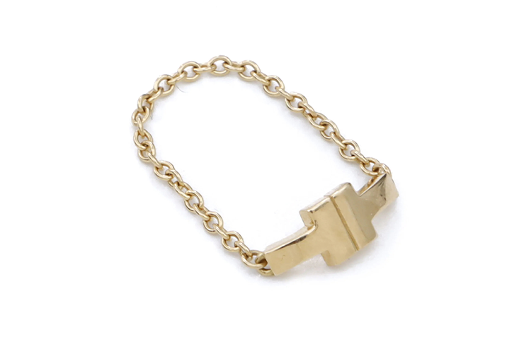 (Women) TIFFANY & CO. 18K Gold Chain Link Ring for Women - Gold. FF3666 圖 2