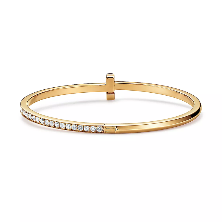 Shop (W) Gelang Berlian Wanita TIFFANY & CO. 18K Emas - Desain Logo Emas. 68315689