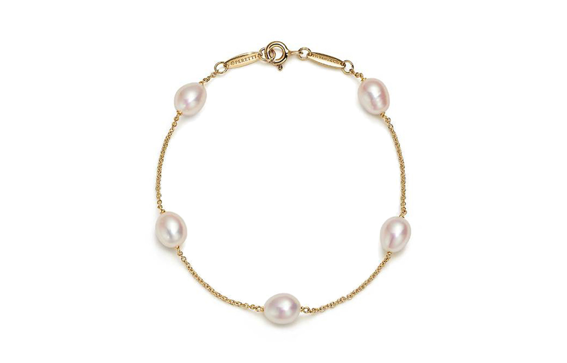 (Women) TIFFANY & CO. 18K Gold Pearl Bracelet for Women - Gold. GRP09640 圖 3