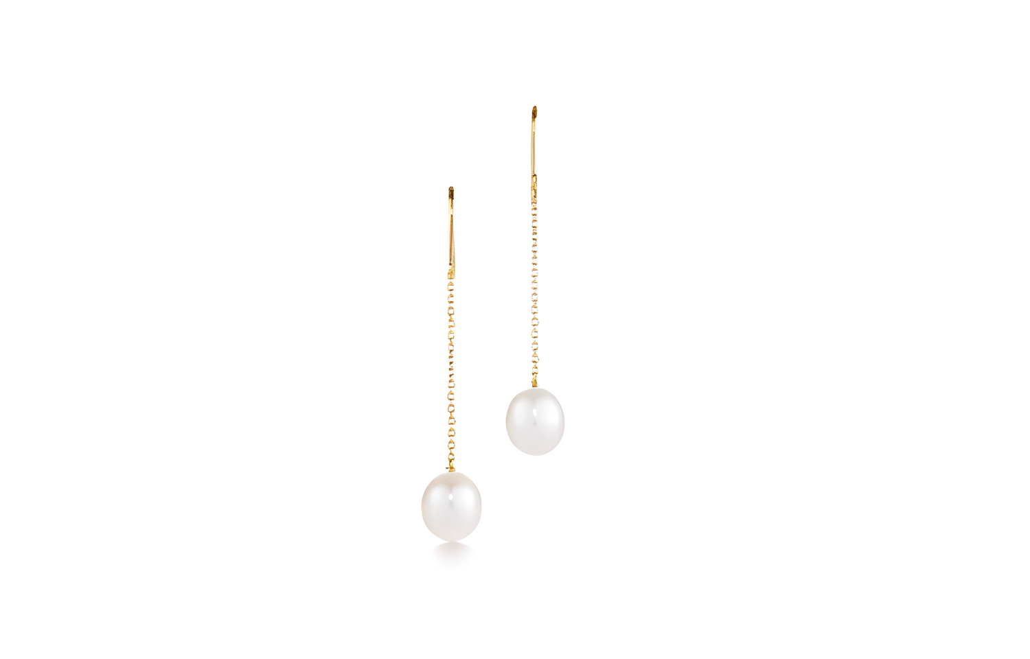 (Women) Tiffany & Co. 18K Gold Pearl Drop Design Earrings for Women - Gold GRP09643