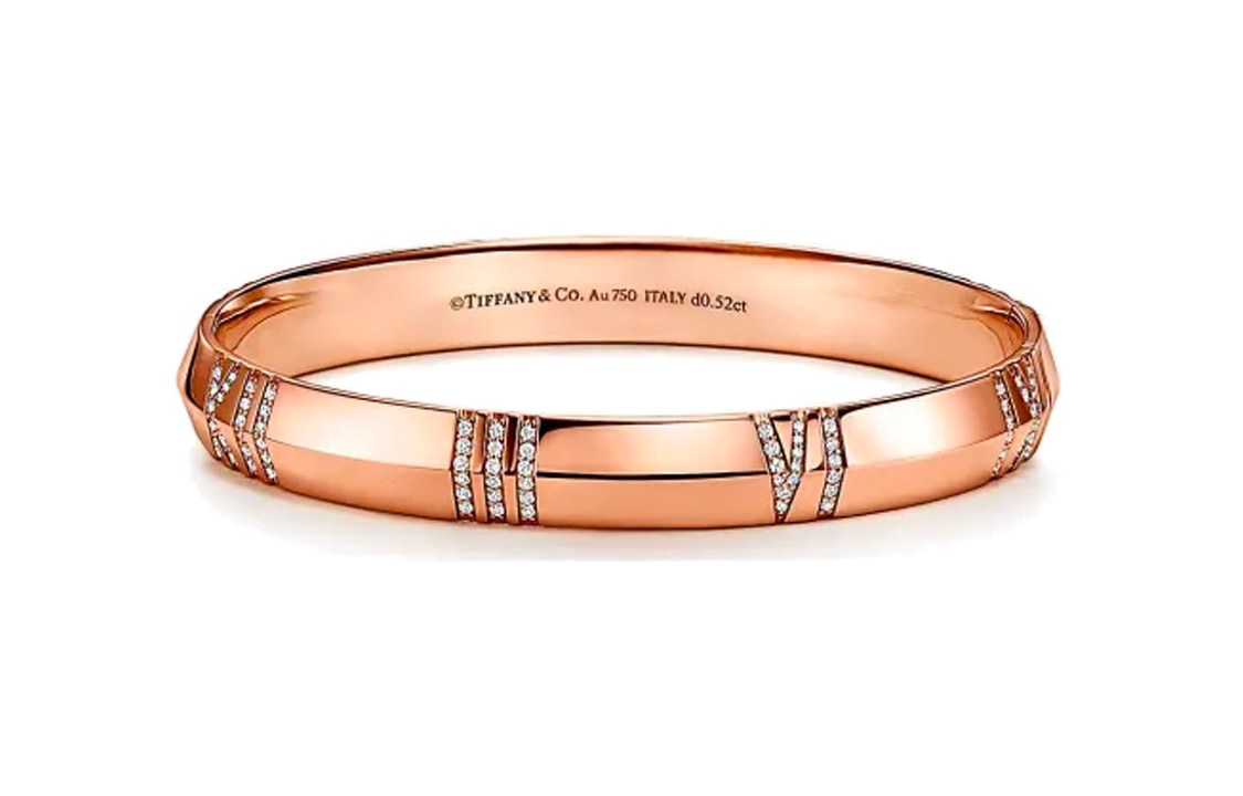 (Women) TIFFANY & CO. 18K Rose Gold Diamond Bracelet 0.52 Carat for Women Pink 67759648