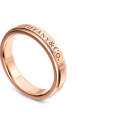 (W) Cincin Logo Huruf Tiffany & Co. 18K Emas Mawar untuk Wanita. GRP10914 Buy (W) Cincin Logo Huruf Tiffany & Co. 18K Emas Mawar untuk Wanita. GRP10914