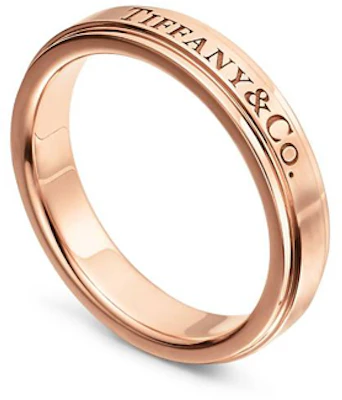 (W) Cincin Logo Huruf Tiffany & Co. 18K Emas Mawar untuk Wanita. GRP10914 Order (W) Cincin Logo Huruf Tiffany & Co. 18K Emas Mawar untuk Wanita. GRP10914