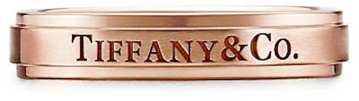 (W) Cincin Logo Huruf Tiffany & Co. 18K Emas Mawar untuk Wanita. GRP10914 Lookbook (W) Cincin Logo Huruf Tiffany & Co. 18K Emas Mawar untuk Wanita. GRP10914