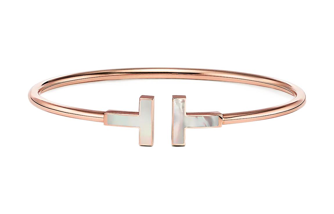(Women) TIFFANY & CO. 18K Rose Gold Mother-of-Pearl Coil Bracelet for Women - Rose Gold. 63958336
