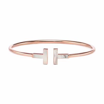 (Women) TIFFANY & CO. 18K Rose Gold Mother-of-Pearl Coil Bracelet for Women - Rose Gold. 63958336