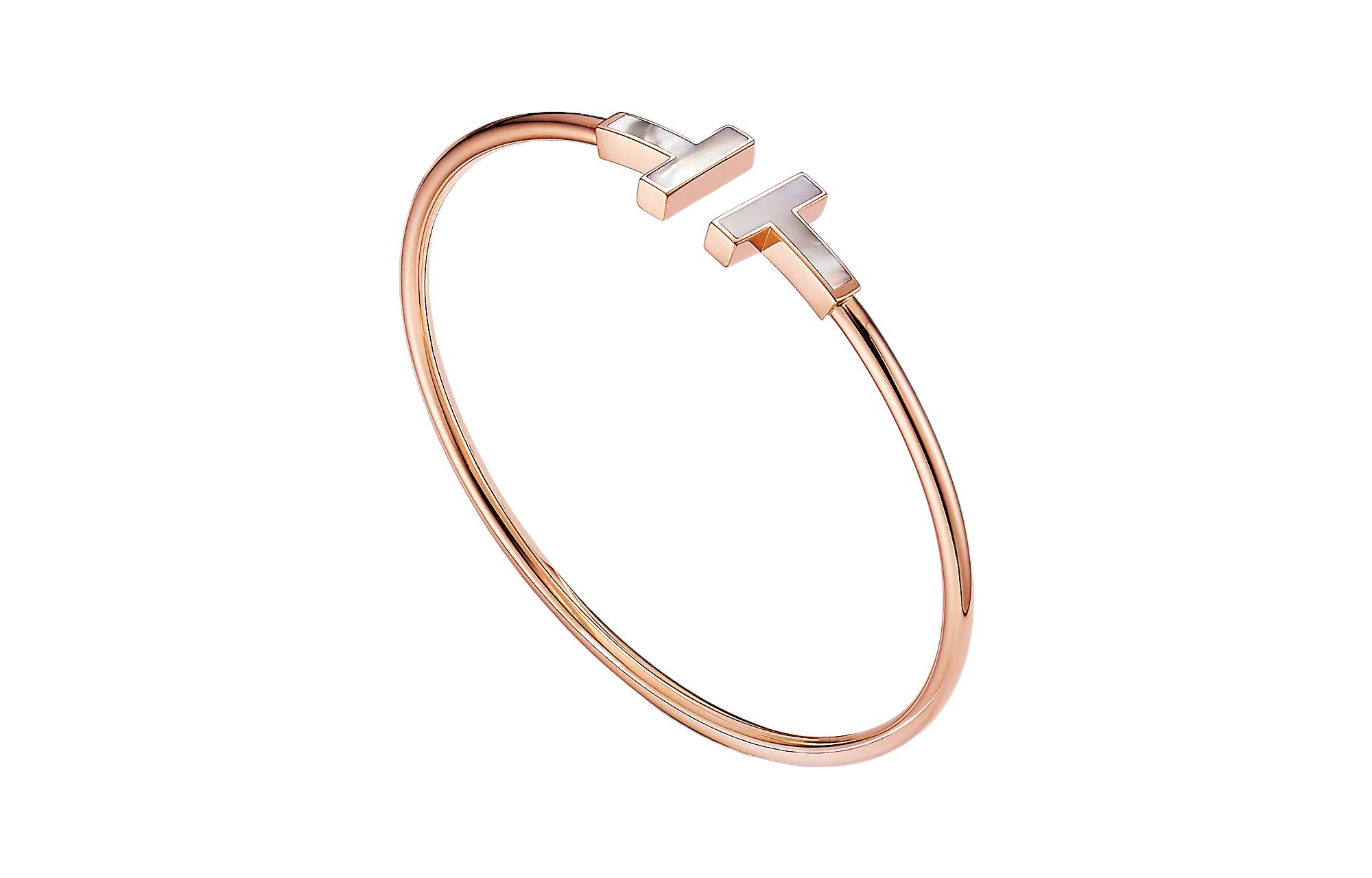 (Women) TIFFANY & CO. 18K Rose Gold Mother-of-Pearl Coil Bracelet for Women - Rose Gold. 63958336 圖 4