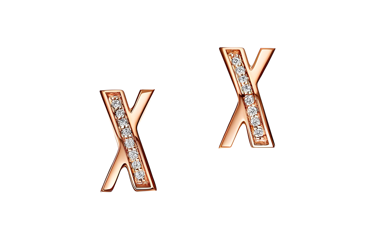 (Women) TIFFANY & CO.  18k Rose Gold Diamond Stud Earrings 67812360