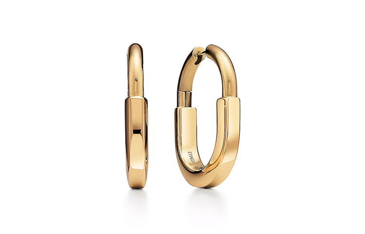 (Women) TIFFANY & CO.  Gold Letter Logo Earrings 72342860 圖 2