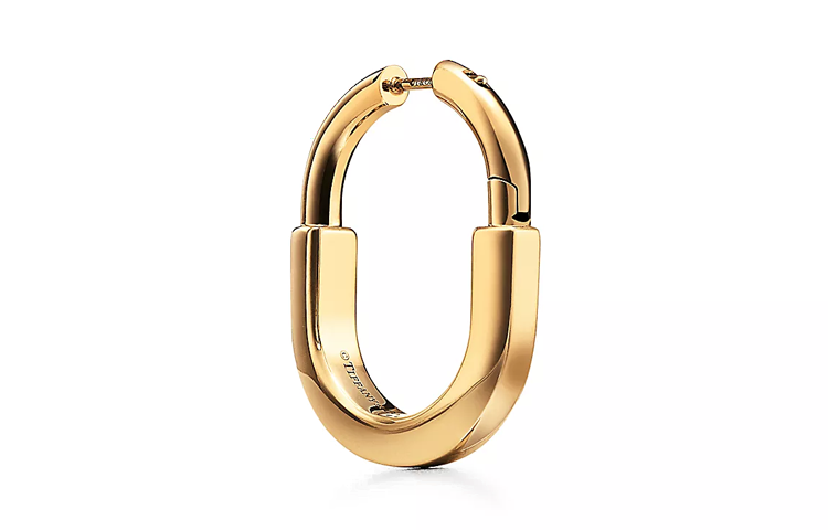 (Women) TIFFANY & CO.  Gold Letter Logo Earrings 72342860 圖 3