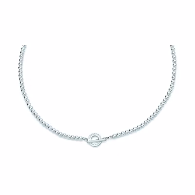 (Women) TIFFANY & CO. Alphabet Engraved 925 Silver Necklace for Women - Silver 31530075