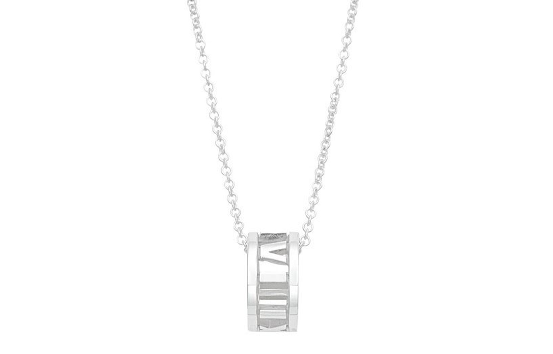 (Women) TIFFANY & CO. Atlas® Roman Numeral Silver Pendant Necklace 925 Silver for Women. 35540954