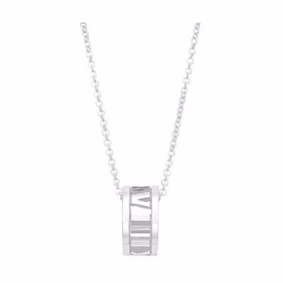 (Women) TIFFANY & CO. Atlas® Roman Numeral Silver Pendant Necklace 925 Silver for Women. 35540954
