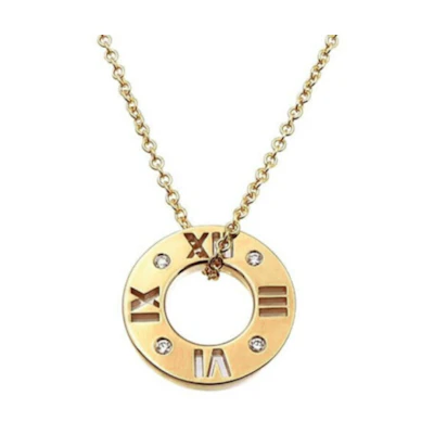 (Women) TIFFANY & CO. Atlas Roman Numeral Pendant Necklace Gold – Jewelry 34160848