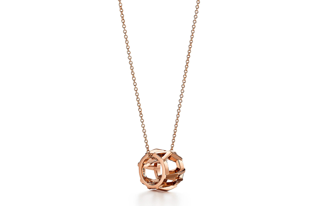 (Women) TIFFANY & CO. Atlas Series X Openwork Necklace 18K Rose Gold Large . 68916828 圖 3