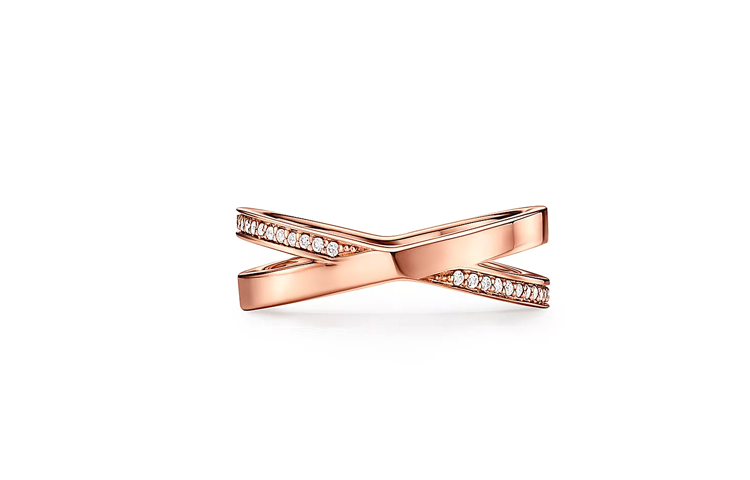(Women) TIFFANY & CO. Atlas X 18K Rose Gold Ring for Women - Rose Gold Color 67810562