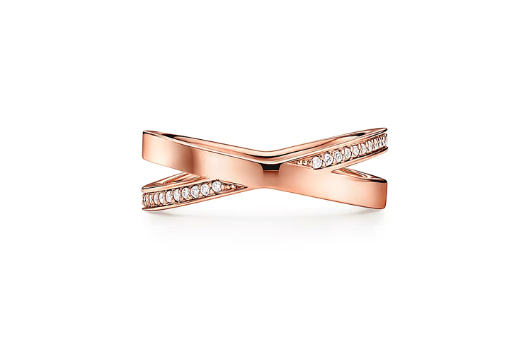 (Women) TIFFANY & CO. Atlas X 18K Rose Gold Ring for Women - Rose Gold Color 67810562 圖 4