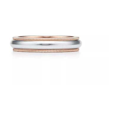 (Women) TIFFANY & CO. Beaded Edge Ring for Women - Rose Gold. 62499737