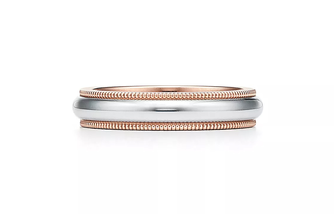 (Women) TIFFANY & CO. Beaded Edge Ring for Women - Rose Gold. 62499737 圖 2
