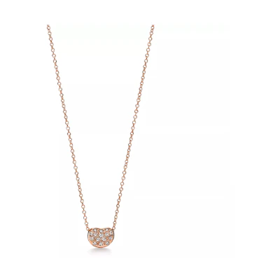 (Women) Tiffany & Co. Bean Design Rose Gold Necklace for Women - Simple & Elegant 70880709