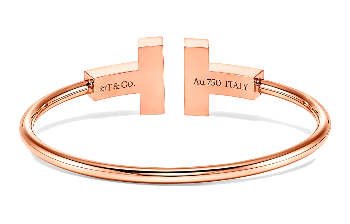 Shop (W) TIFFANY & CO. 女款海黑瑪瑙線圈18K玫瑰金手鍊 GRP11327