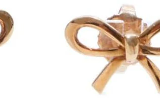 Shop (W) TIFFANY & CO. 蝴蝶結18K玫瑰金女士耳環 FF3255