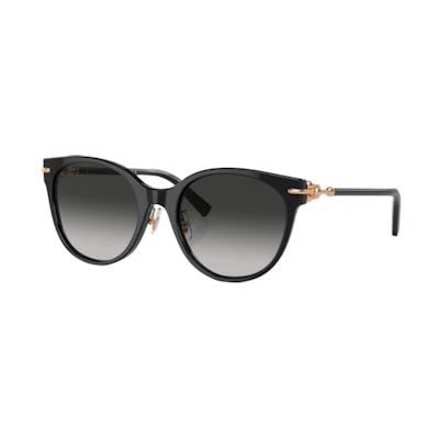 (Women) TIFFANY & CO. Cat Eye Sunglasses Black for Women with Logo Design Acetate. MOD4223D80013C