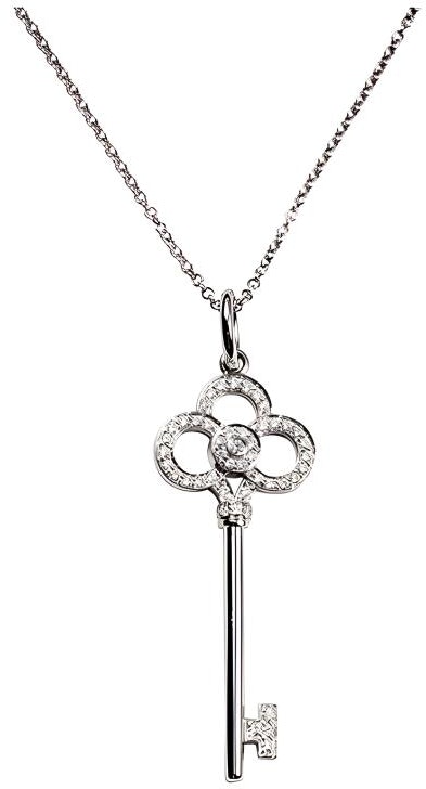 women-tiffany-and-co-crown-key-pendant-necklace-18-k-white-gold-for-women-silver-grp-08178