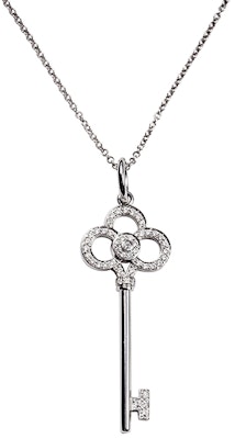 (W) Tiffany & Co. 皇冠鑰匙吊墜項鍊 18K白金 女士銀色 GRP08178 Order (W) Tiffany & Co. 皇冠鑰匙吊墜項鍊 18K白金 女士銀色 GRP08178