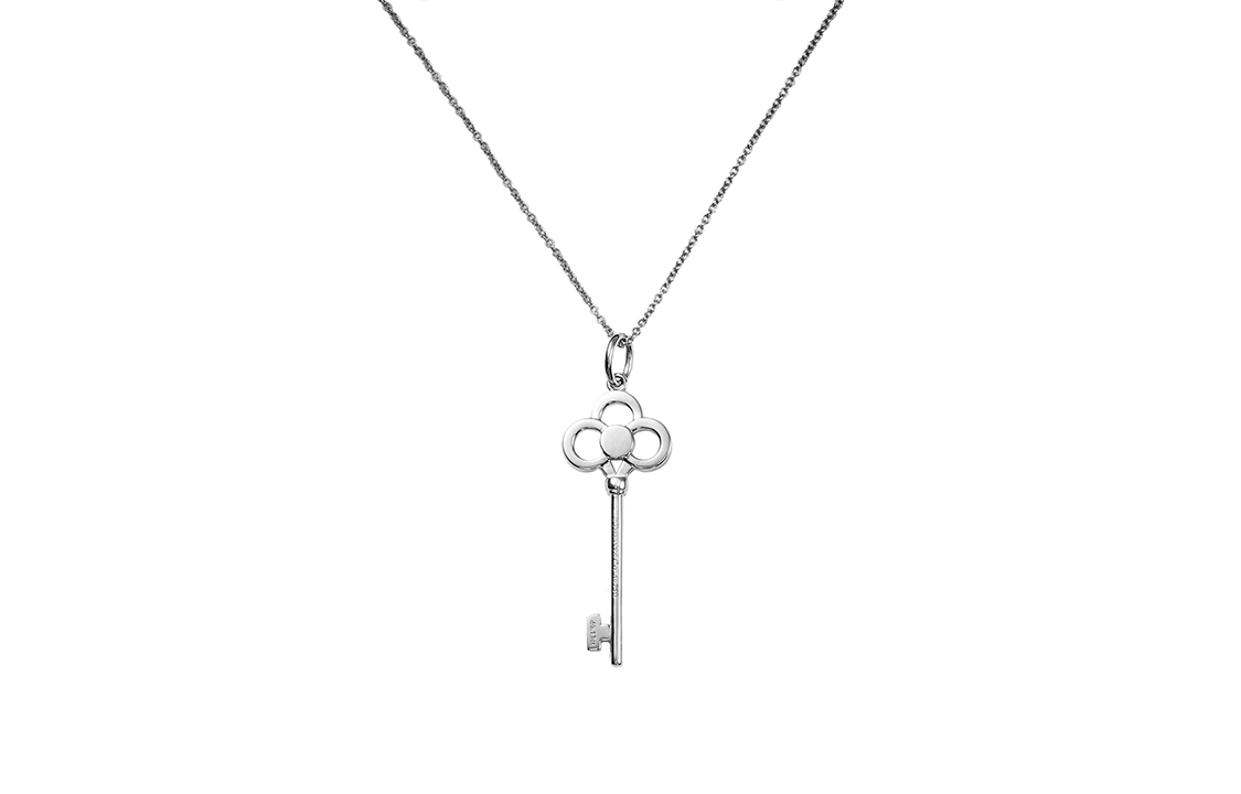 Lookbook (W) Tiffany & Co. 皇冠鑰匙吊墜項鍊 18K白金 女士銀色 GRP08178