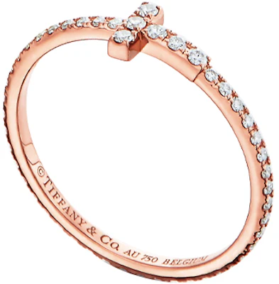 (W) Tiffany & Co. Cincin Salib Berlian 18K Rose Gold. GRP08658 Lookbook (W) Tiffany & Co. Cincin Salib Berlian 18K Rose Gold. GRP08658