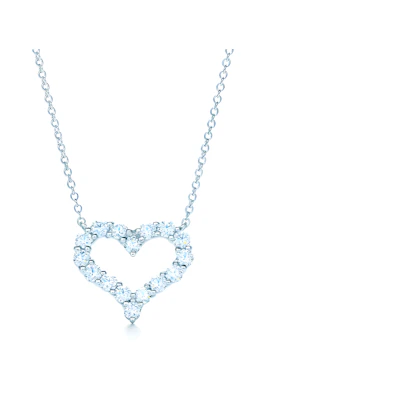 (Women) TIFFANY & CO. Diamond Hearts™ Platinum Pendant Necklace for Women - White 60007523