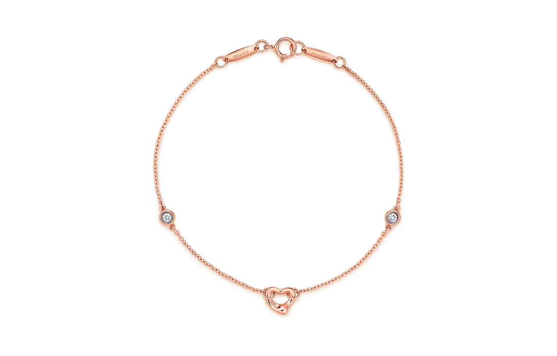 (Women) TIFFANY & CO. Diamonds by the Yard™ Open Heart 18K Rose Gold Bracelet for Women. 60149892 圖 2