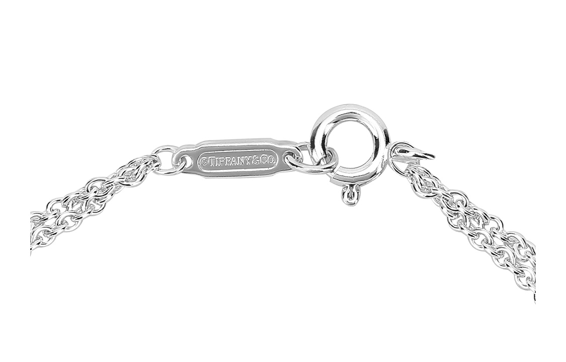 (Women) Tiffany & Co. Double Chain Bow Charm Silver 925  Bracelet. 30036298 圖 4