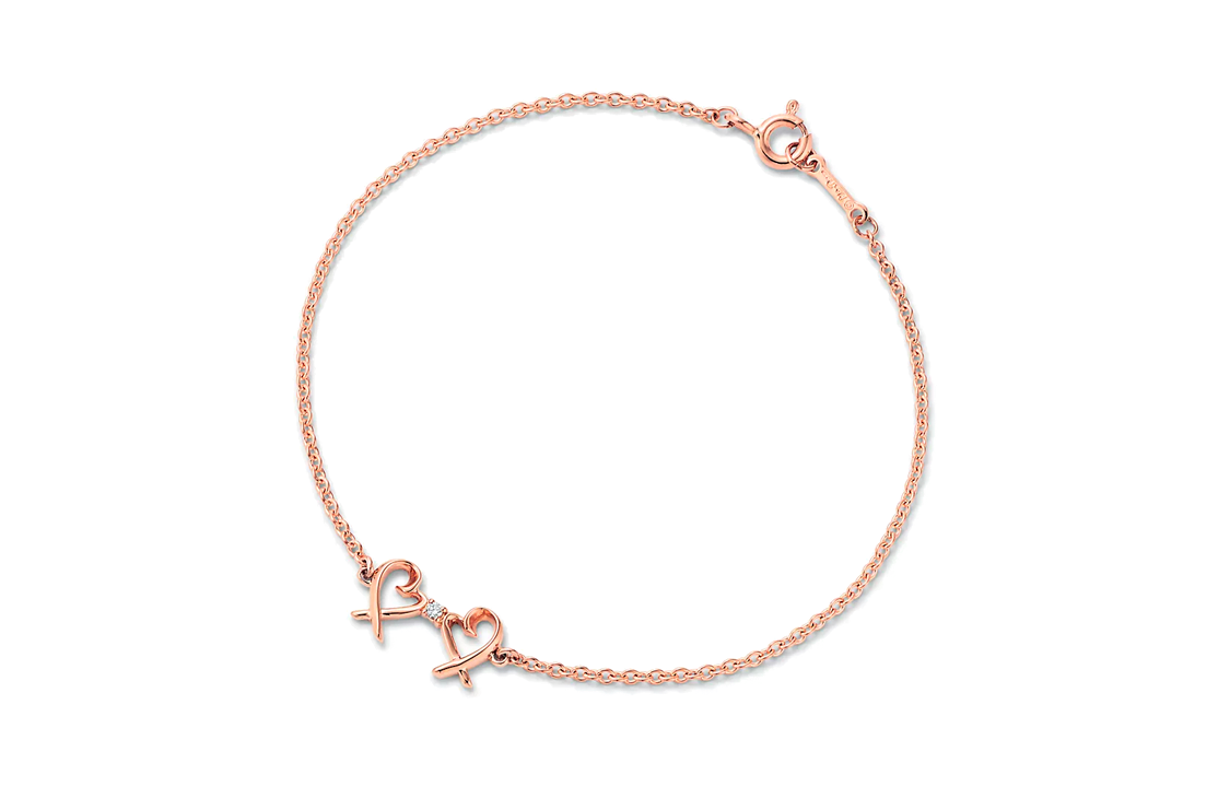 (Women) TIFFANY & CO. Double Loving Heart 18K Rose Gold Bracelet for Women 63062472 圖 2