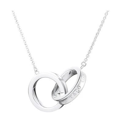 (Women) TIFFANY & CO. Double Ring 925 Silver Necklace for Women - Silver. 22992139,37469017,30319575