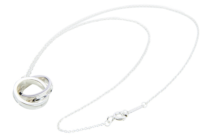 (Women) TIFFANY & CO. Double Ring 925 Silver Necklace for Women - Silver. 22992139,37469017,30319575 圖 3