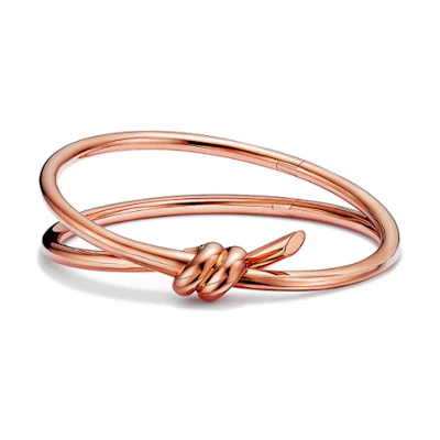 (Women) TIFFANY & CO. Double Row Hinged 18K Rose Gold Bracelet for Women. 70152487
