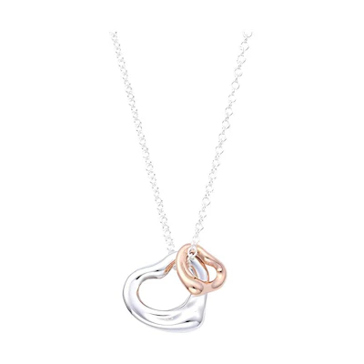 (Women) Tiffany & Co. Elsa Peretti 18K Rose Gold Double Heart Necklace Women. 60991588