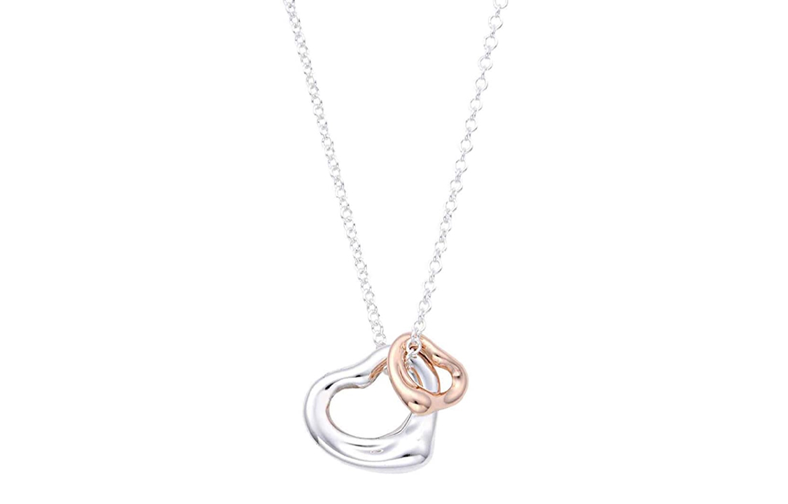 (Women) Tiffany & Co. Elsa Peretti 18K Rose Gold Double Heart Necklace Women. 60991588 圖 3