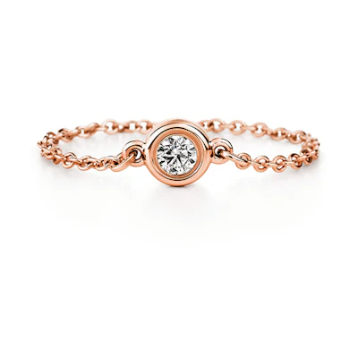 (Women) TIFFANY & CO. Elsa Peretti® Diamonds by the Yard™ 18K Rose Gold Ring Women. GRP06407