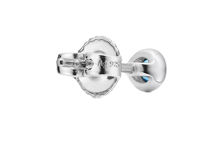 (Women) TIFFANY & CO. Elsa Peretti Aquamarine Threader 925 Silver Earrings for Women 25224892 圖 4