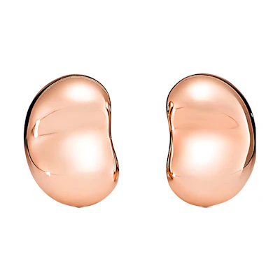 (Women) TIFFANY & CO. Elsa Peretti Bean 18K Rose Gold Earrings for Women GRP11428