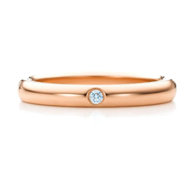 (Women) TIFFANY & CO. Elsa Peretti Diamond 18K Rose Gold Ring for Women GRP03334
