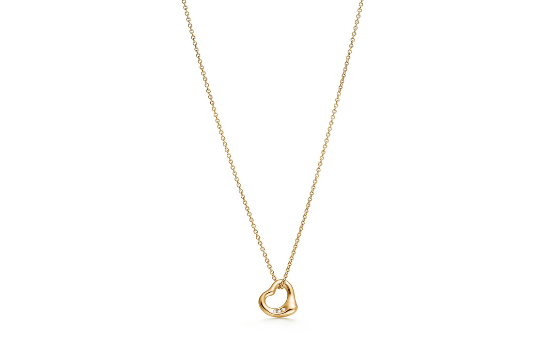 (Women) TIFFANY & CO. Elsa Peretti Diamond Pendant 18K Gold Necklace for Women. 68119227