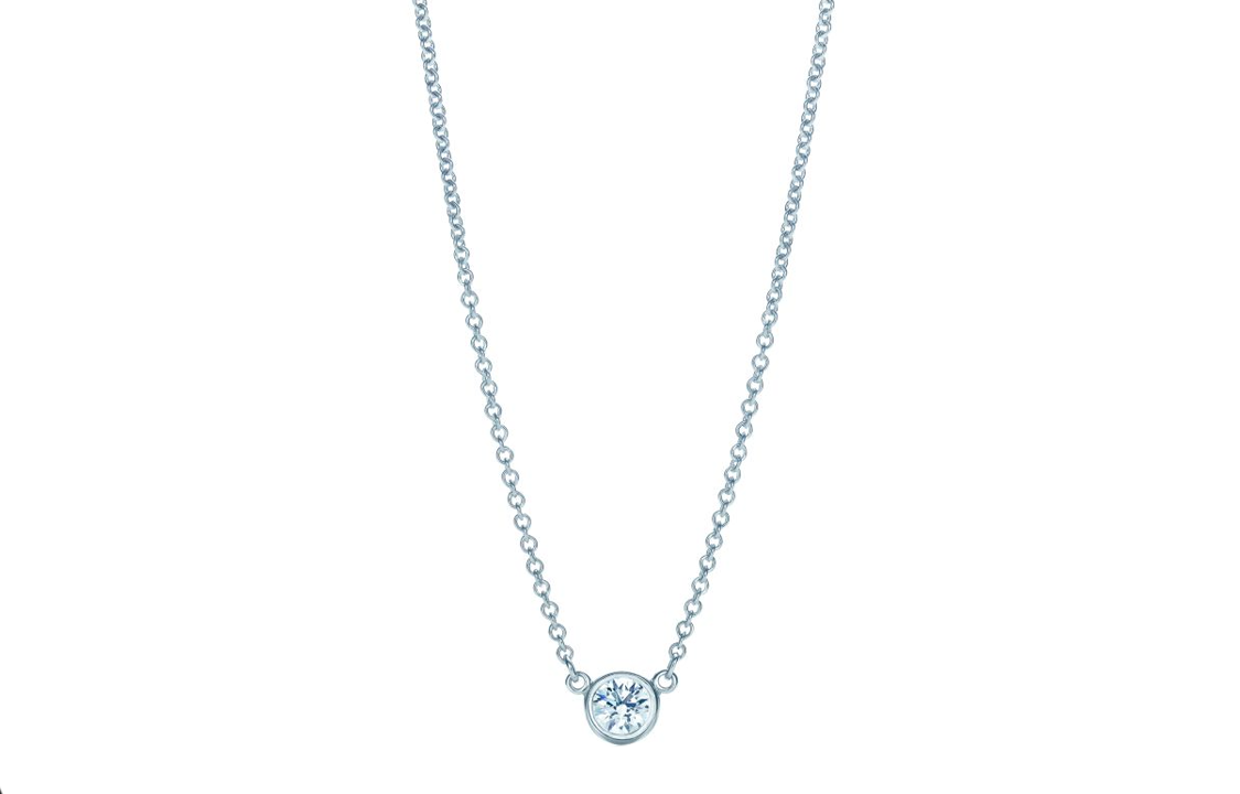 (Women) Tiffany & Co. Elsa Peretti Diamond Platinum Necklace  Silver GRP00436 圖 2